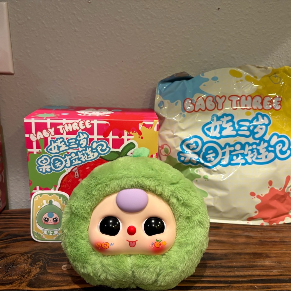 Baby Three BB3 Orchard Zipper Bag Plush Blind Box, Confirmed Pear